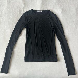 Zara Black Long-Sleeve Top